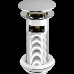 Clearance Bundventil m/overløb 1 1/4"x11 cm krom