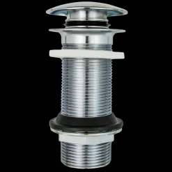 Bundventil u/overløb 1 1/4"x11 cm krom