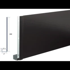 Tilbehør Til Tage Og Tagrender^Bygtjek win stern 200 mm sort/alu - pk. m/5 stk. á 41 cm = 2,05 m