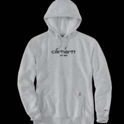 Discount Carhartt 106655 logo graphic sweatshirt lys grå str. M