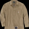 Hot Carhartt canvas fleece foret skjortejakke dark khaki str. S