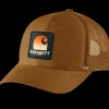 Discount Carhartt canvas mesh back C patch kasket brun onesize