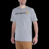 Sale Carhartt core logo t-shirt grå str. L
