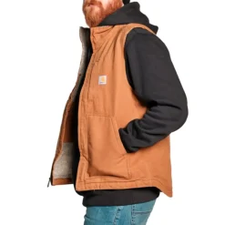 New Carhartt Mock Neck vest brun str. 2XL