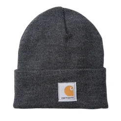 Carhartt Huer, Kasketter Mv.^strikhue med logo mørke grå