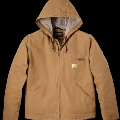 Jakker Og Veste^Carhartt washed duck sherpa lined jakke brun str. XL