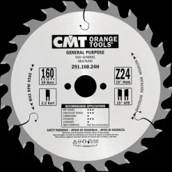CMT Rundsavklinger^savklinge 165x2,2x20 Z24W