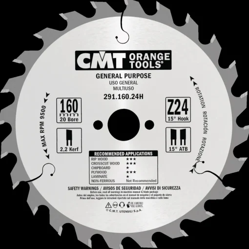 CMT Rundsavklinger^savklinge 165x2,2x20 Z24W