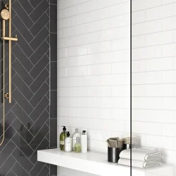 Gulv- Og Vægfliser^Colour Ceramica vægflise 10x30 cm blank hvid