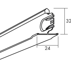 Ecophon Tilbehør Loft Og Vægge^Connect T24 tværprofil 1200x24 mm
