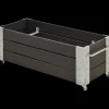 Plantekasser^Cubic Blomsterkasse med hjul 120x50x45 cm sort