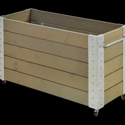 New Cubic Blomsterkasse med hjul 120x50x45 cm gråbrun