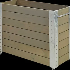 New Cubic Blomsterkasse med hjul 120x50x45 cm gråbrun