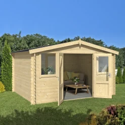 Hytter^Dallas hytte med dobbeltdør og vinduer, 10,62 m²