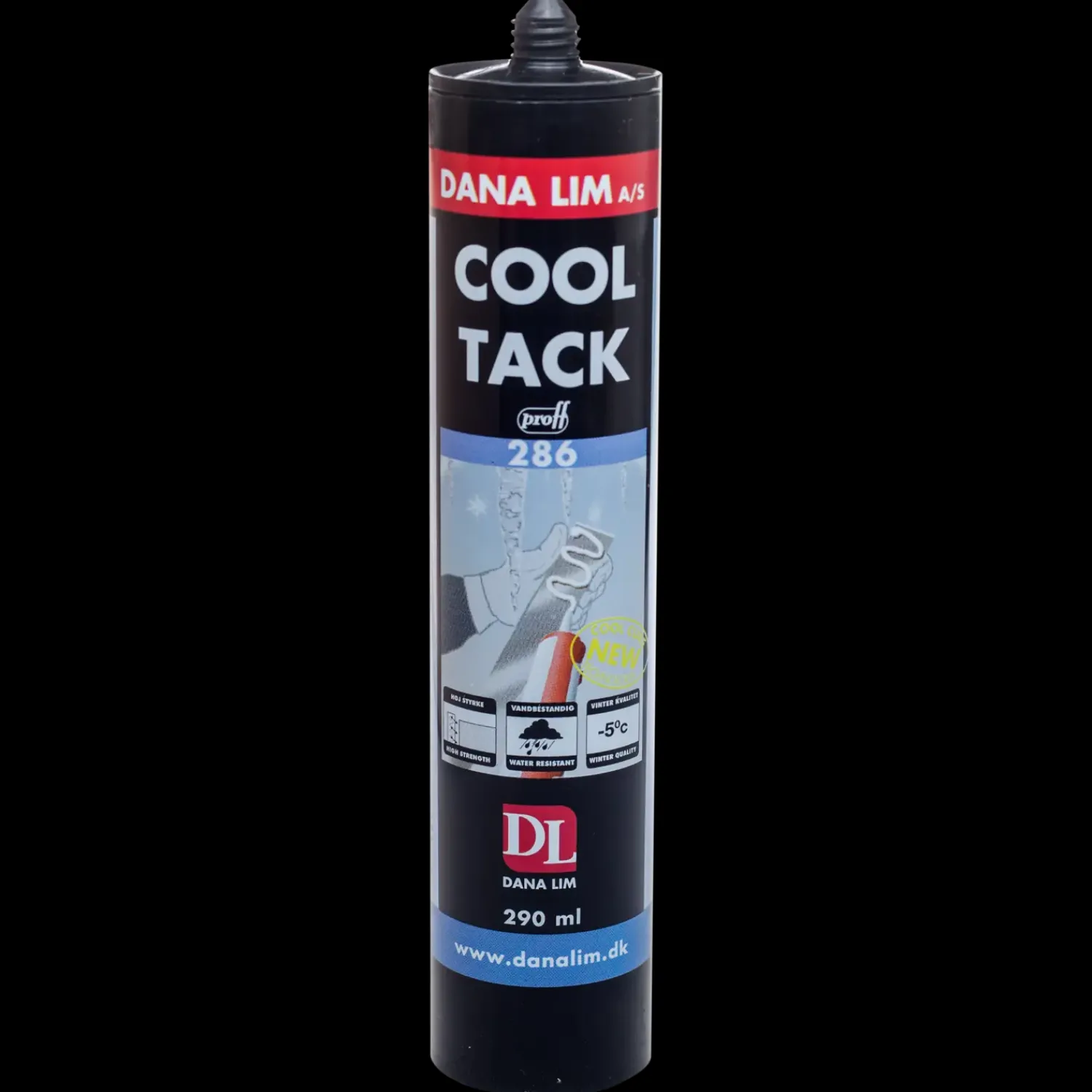 Outlet Dana Cool Tack 286 montagelim 290 ml sort