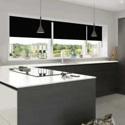 Debel Gardiner|Tilbehør Til Kontor Og Værksted^rullegardin uni sort 80x175 cm