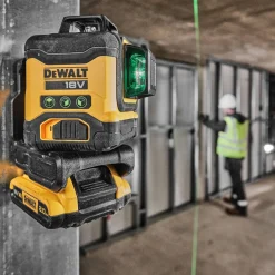 Hot DeWALT DCLE34031D1-QW multilinjelaser grøn 18V 3x360 1x 2.0 Ah batteri og lader