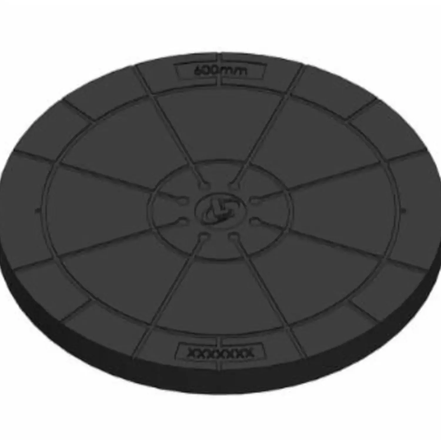 Brønde Og Dræn^Dæksel af genbrugsplast Ø600 mm