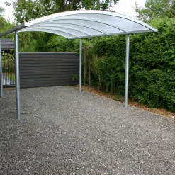 Hot Dobbelt stålcarport 6020x5200 mm med buet termotag