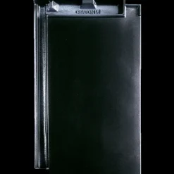 Sale V. Meyer Domino flad faltagsten, sort ædel engoberet