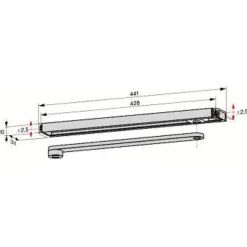 New Dorma glideskinne t/dørlukker TS92 og TS93 sølv