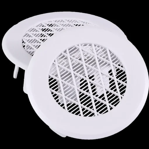 Duka Ventilationsriste^drænrørsventil type 95,3 Ø75 mm grå 2 stk