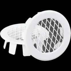 Duka Ventilationsriste^drænrørsventil type 95,3 Ø75 mm grå 2 stk