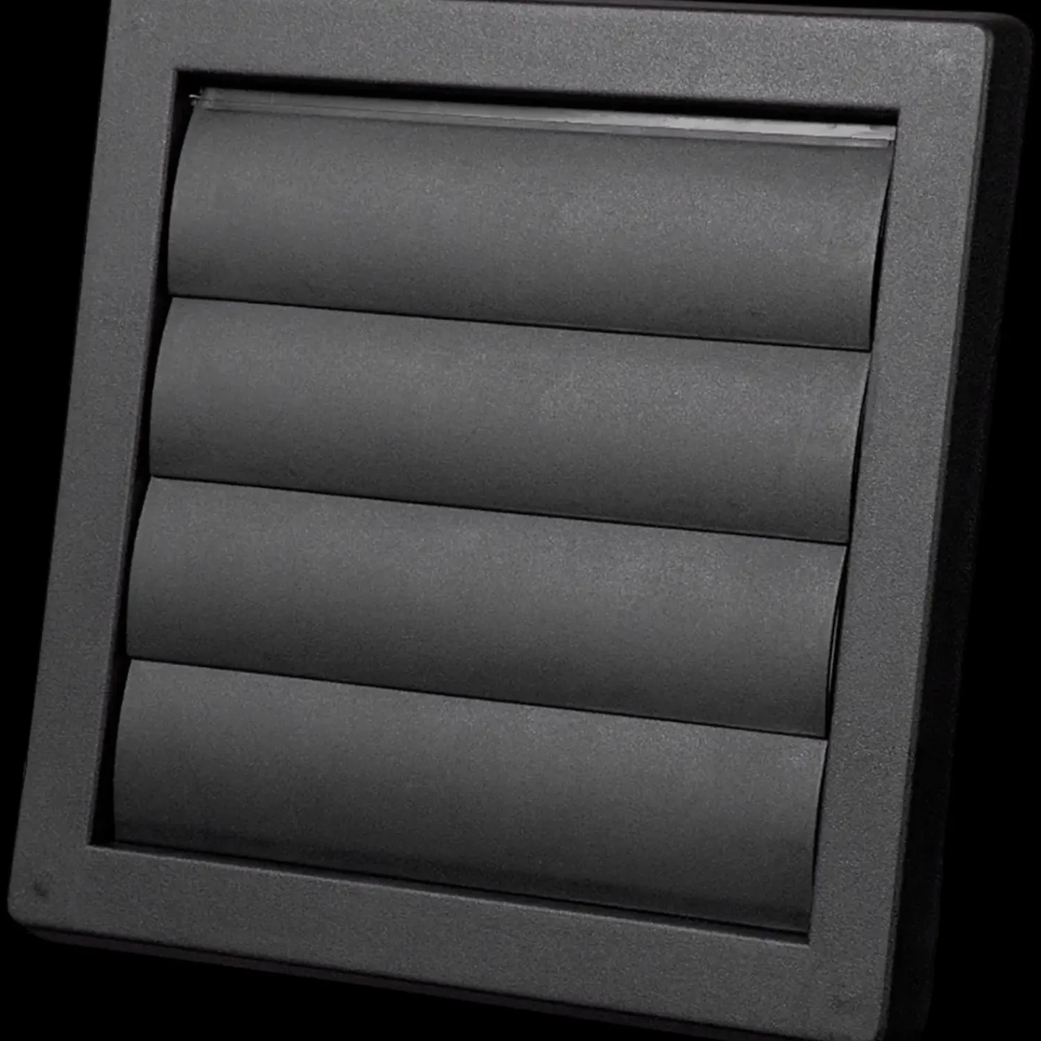 Duka lamelrist type 70 flad, sort, udv. mål 150x150 mm