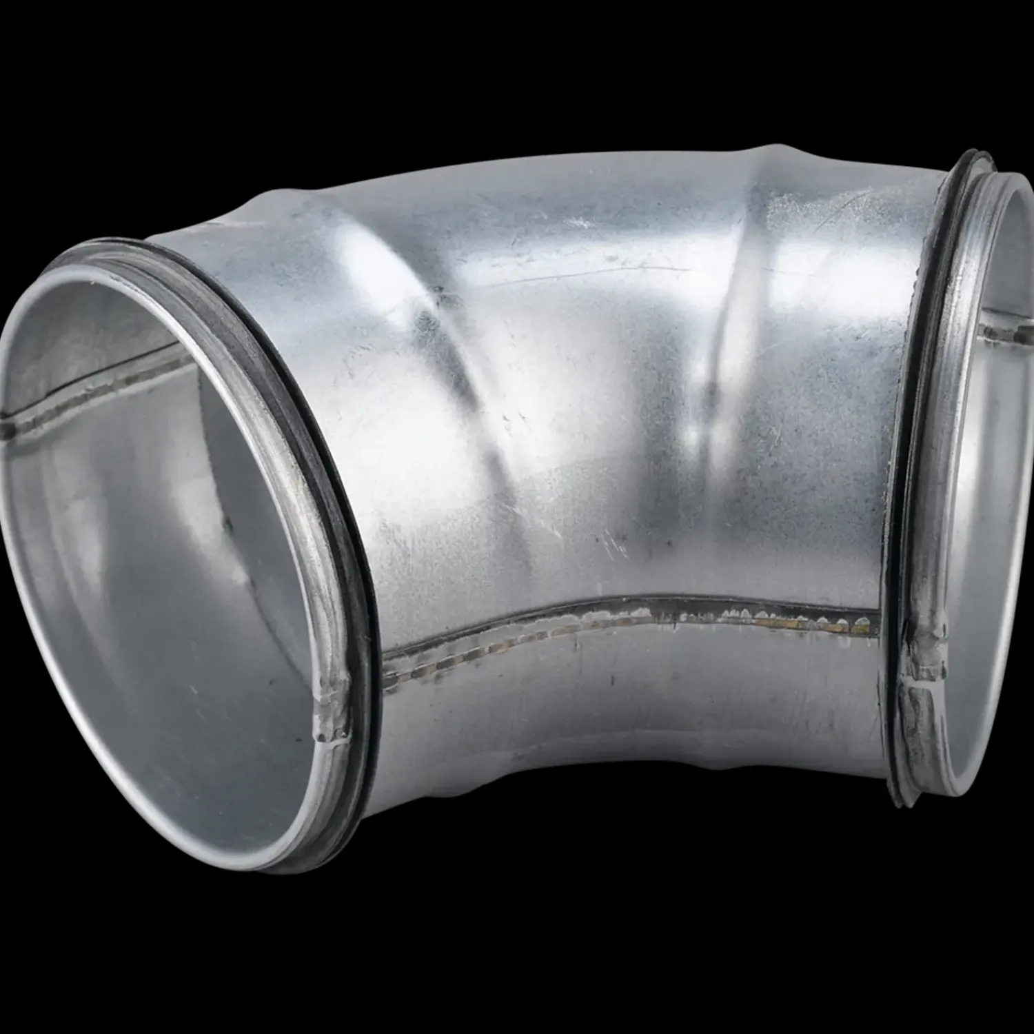 Duka Ventilationsrør Og -Studser^metal bøjning DBU 45° Ø100 mm