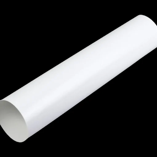 Duka ventilationsrør Ø100 x 1000 mm glatte ender - hvid