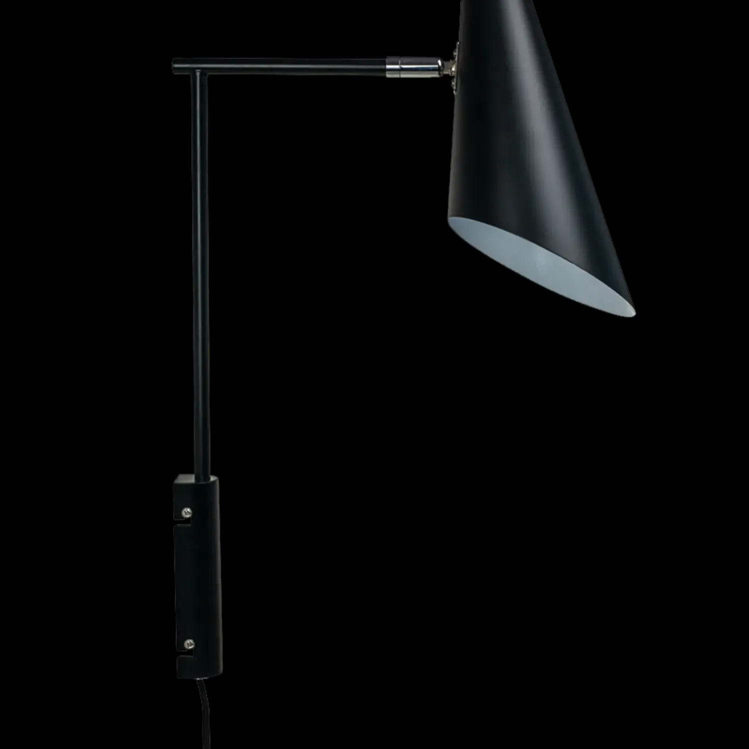 Dyberg Larsen Cale væglampe m/udhæng sort