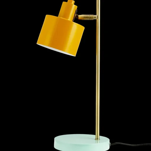 Hot Dyberg Larsen Ocean bordlampe tyrkis/karry/messing