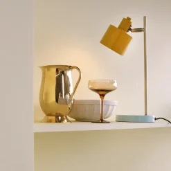 Hot Dyberg Larsen Ocean bordlampe tyrkis/karry/messing