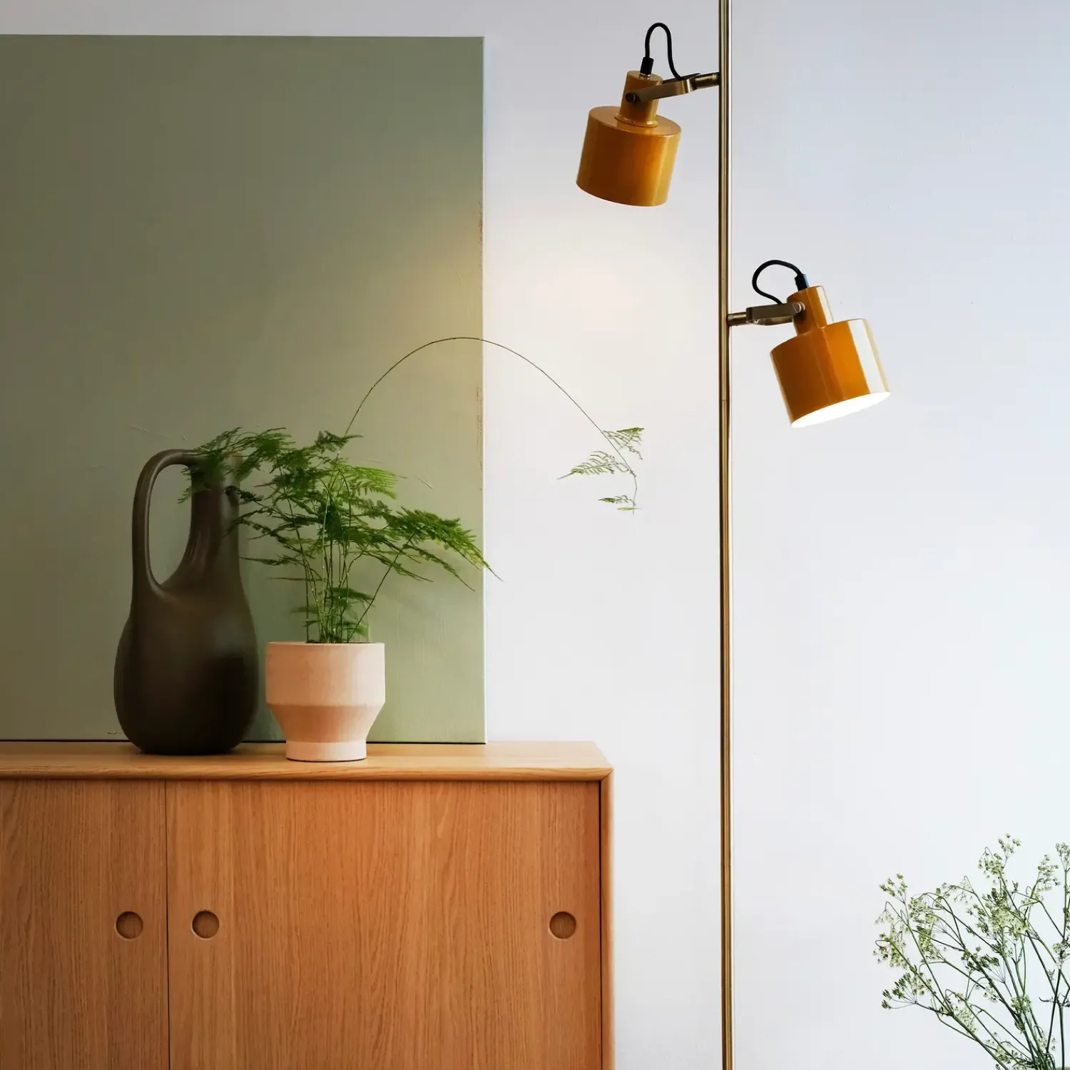 New Dyberg Larsen Ocean gulvlampe karry/messing/turkis