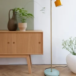 New Dyberg Larsen Ocean gulvlampe karry/messing/turkis