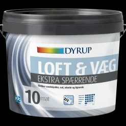 New Dyrup loft og vægmaling ekstra spærrende 10 hvid 4,5 L