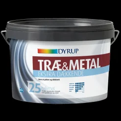 Dyrup Metalmaling^træ og metal ekstra dækkende 25 hvid 0,75 L