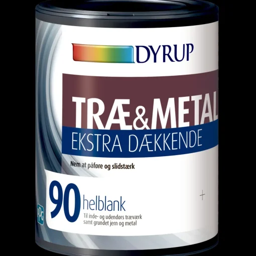 Dyrup Træmaling^træ og metalmaling ekstra dækkende 90 hvid 0,75 L