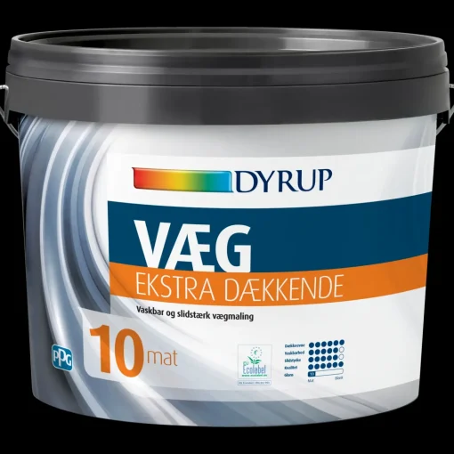 Online Dyrup vægmaling ekstra dækkende 10 hvid 0,75 L