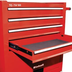 Einhell Værktøjsvogne^TC-TW 100 Værkstedsvogn med 4 skuffer 67x38x72,4 cm