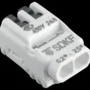 Hot E-Line fjeder samlemuffe 2-polet hvid