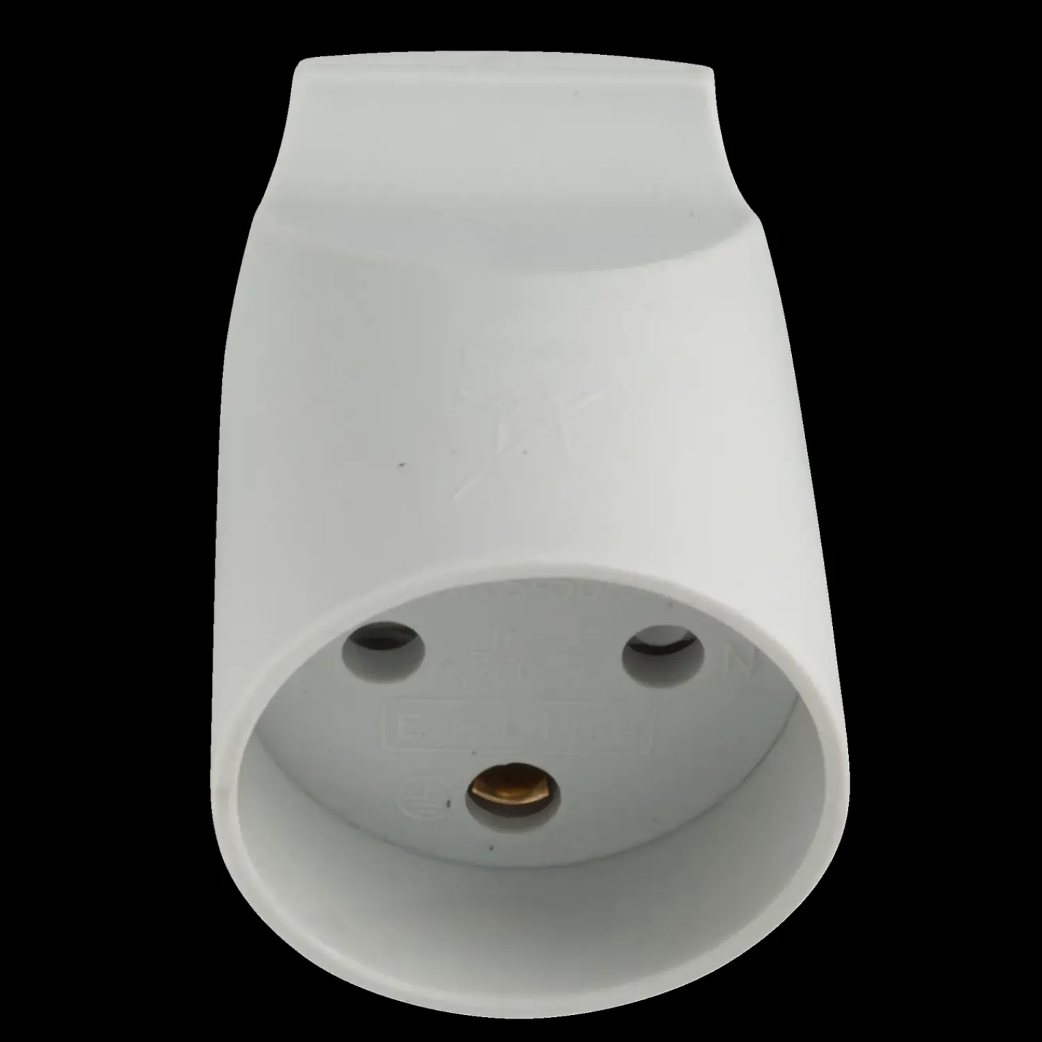 E-Line forlængerled rund m/jord grå