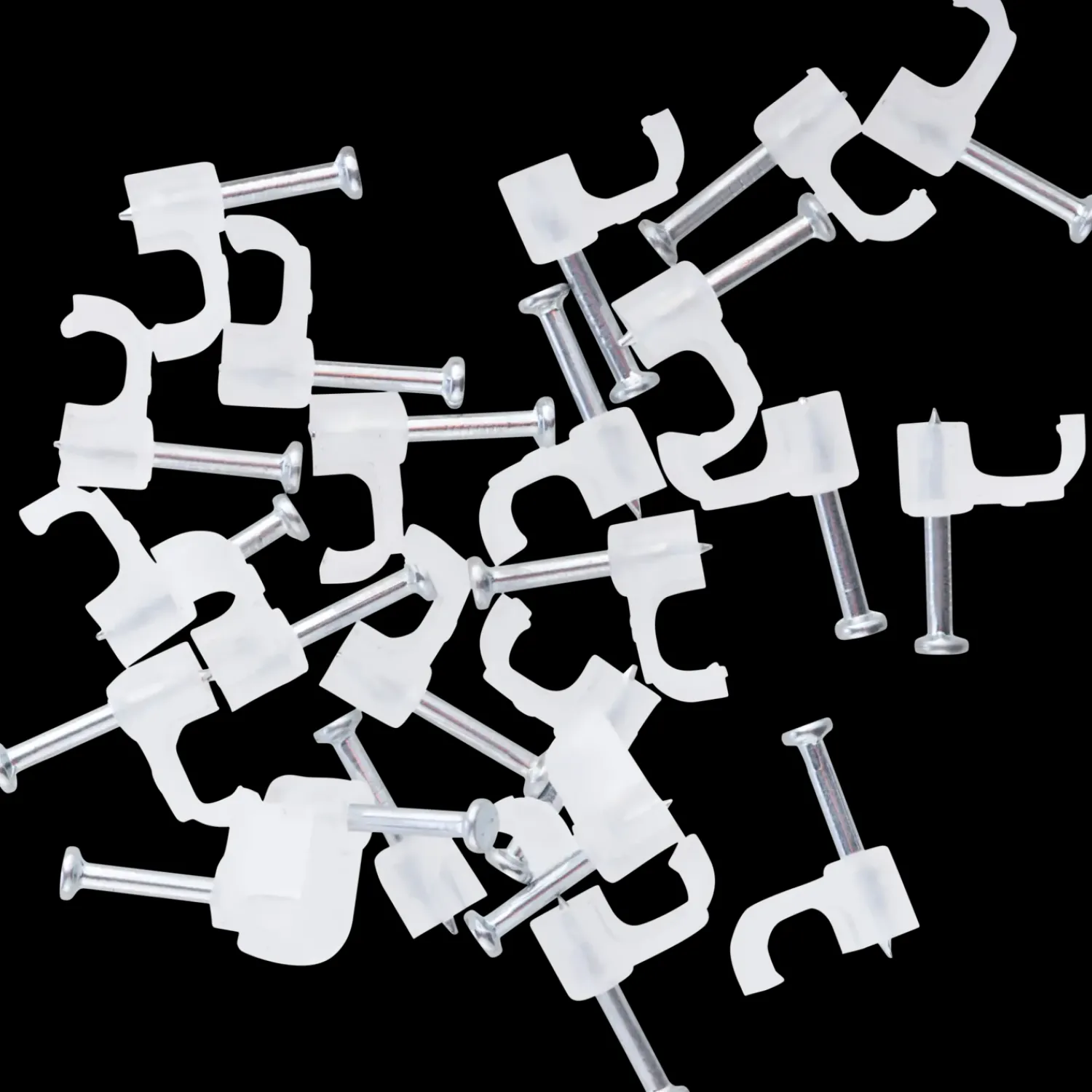 Outlet E-Line ledningsclips flad 3x5 20stk trasparent