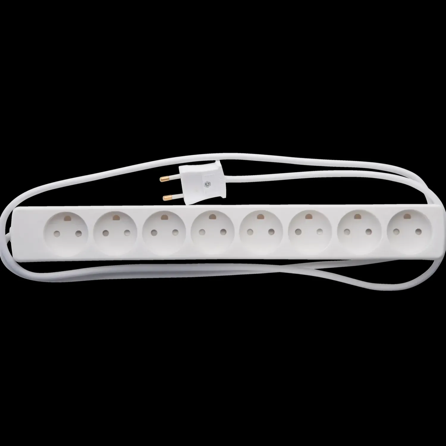 Hot E-Line stikdåse med dummyhul 8R 1,5m hvid