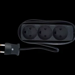 Stikkontakter Og Afbrydere^E-Line stikdåse u/jord 1,5 m sort