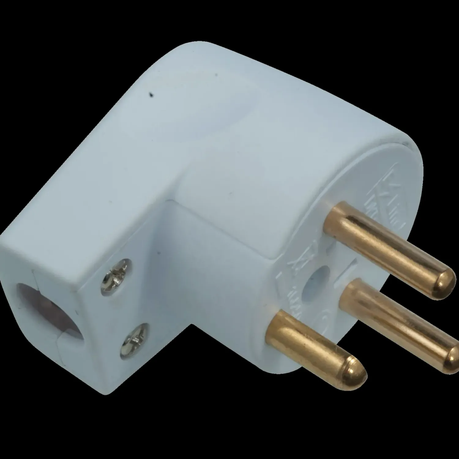 E-Line Stikkontakter Og Afbrydere^vinkelstikprop rund m/jord hvid