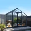 Best Elmholm Exclusive drivhus antracit med hærdet glas, inkl. sokkel 13,29 m²