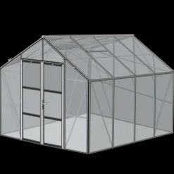 Outlet Elmholm Exclusive drivhus antracit med hærdet glas, inkl. sokkel 9,01 m²