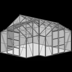 Elmholm Orangerier^Exclusive Orangeri antracit med hærdet glas 17,65 m²