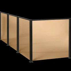 Stål- Og Glashegn^Elmholm hegn m/smoke glas forlængersæt 95 cm